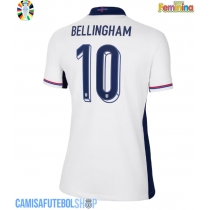 Camisa de time de futebol Inglaterra Jude Bellingham #10 Replicas 1º Equipamento Feminina Europeu 2024 Manga Curta